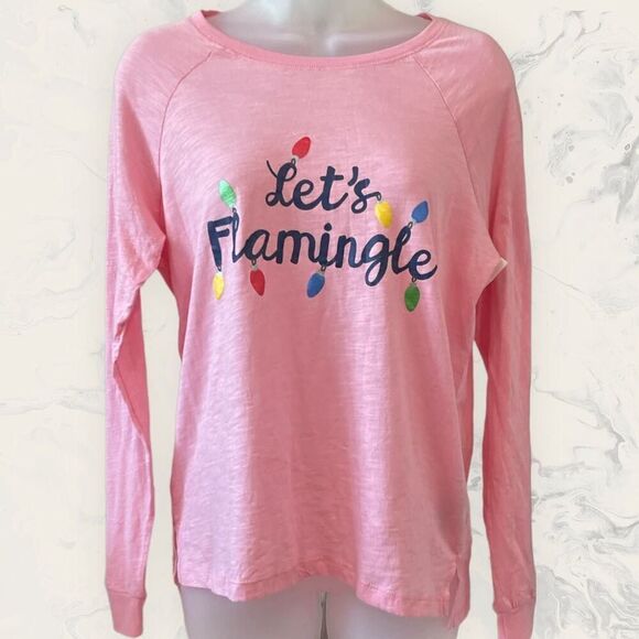 NEW Cozy Zoe Let’s Flamingle Pink Tee - Size L - Picture 1 of 2